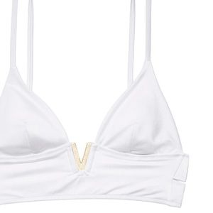 Bikini top M white NWT
